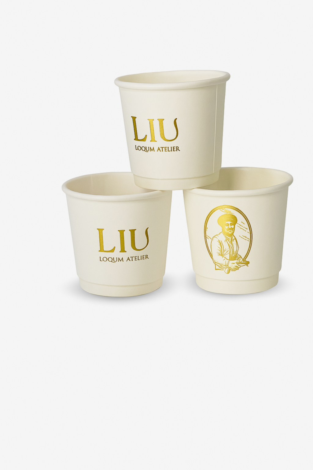 Hot Foil Gilded Cardboard Cups