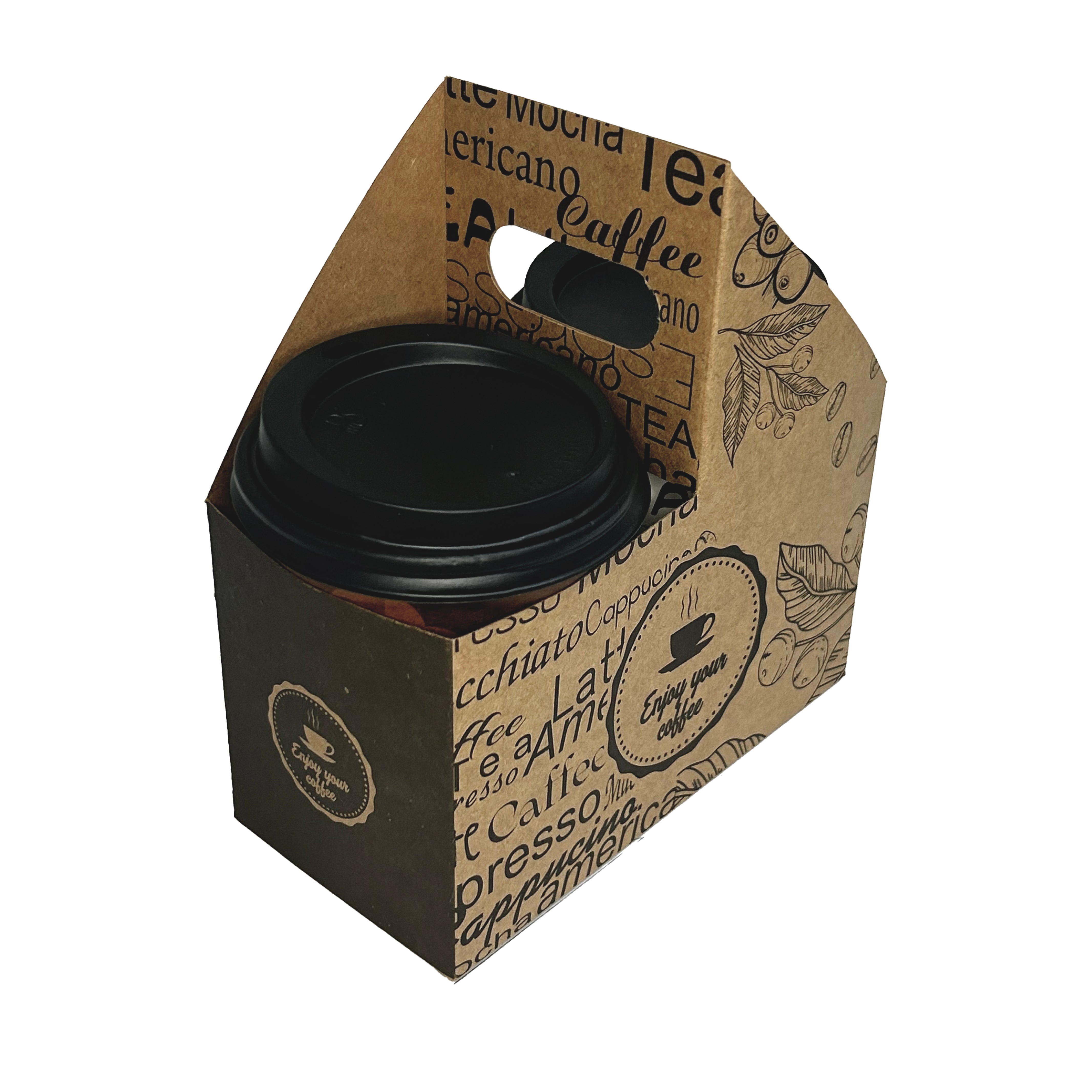 Cardboard Cup Carrier 2-Pack with Special Company Logo Print